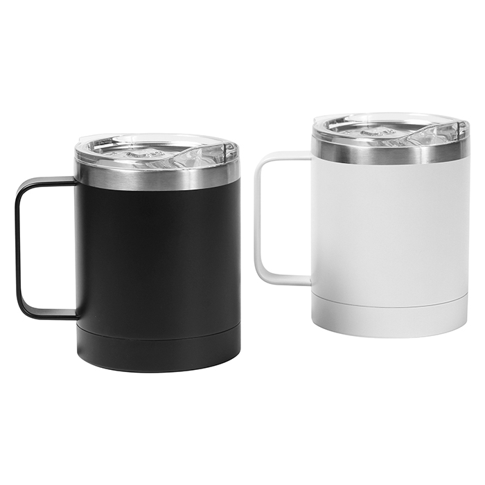 TAZA DE DOBLE PARED ACABADO MATE, CON TAPA TRANSPARENTE CAPACIDAD 320ML E544